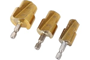 SXHLSELLER Brocas Escariadoras de Tuberías PPR, 3 Piezas de Acero con Alto Contenido de Carbono, Kit de Brocas Escalonadas Expansoras para Tuberías de PVC, Herramienta Escariadora de