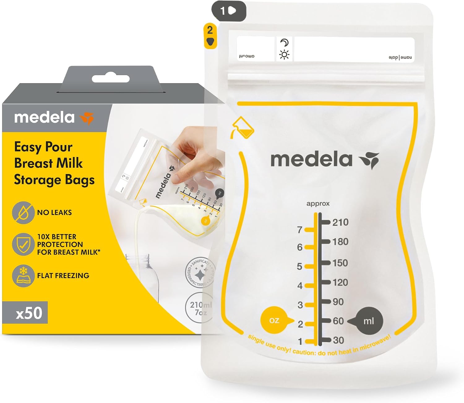 Medela förvaringsflaskor för bröstmjölk – BPA-fria – paket med 3 x 150 ml - Analyse des détails et conception
