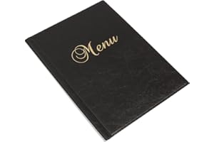 DWA MENU Holder A4 Size 12 Pages Restaurant Pub Hotel Display CATTERING Table TOP Black