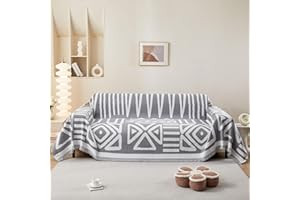 ‎SHANNA SHANNA Sofa Überwurfdecke 1/2/3/4 Sitzer, Chenille AB Seiten Ganzjährig Nutzbar Sofabezug L Form U Ecksofa Große Sofa Überzug, Vielseitige Sofaüberwurf Couch Überzug Sofa Cover Futonbezug mit Quaste