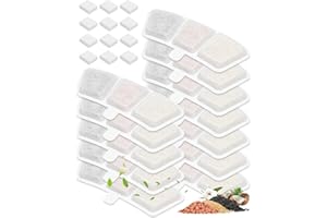 Haliya 12-Pack Filters Compatible with oneisall PW04 3.5L Stainless Steel Cat Water Fountain - High-Capacity 4-Stage Replacement Filter for Multi-Cat Homes and Frequent Use