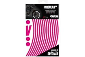 VFLUO - Kit Bandes Stickers Jantes Moto Rétro Réfléchissantes, Autocollants pour 1 Roue, 3M Technology™ - Haute visibilité latérale - Discret et Design - Pose facilitée