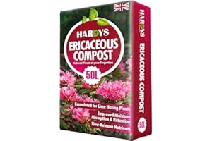Hardys 50L Ericaceous Organic Compost - Formulated Plant Food Potting Soil for Seeds, New & Established Ericaceous Plants - Acidic Top Soil Outdoor and House Plant Compost