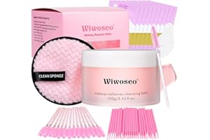 WIWOSEO Makeup Remover Balm to Oil Lash Glue Remover Deeply Cleanses, Soothes, Calms Makeup Remover Cream for Makeup for Sensitive Skin Makeup Cleansing Balm(100ml)