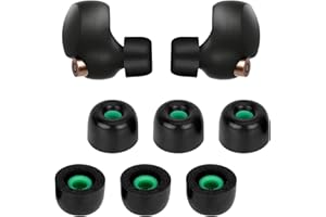 SEMINER Zamienne słuchawki douszne 3 pary kompatybilne z Sony WF-1000XM4, wyściełane słuchawki douszne (M, czarny)