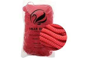 filati italiani cordini Swan Black, 500g e assortimento Accessori per Borse (Rosso - 09)