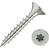 100 Stück Edelstahl-Schrauben 5x30 mm Vollgewinde Torx - Spanplattenschrauben mit Senkkopf - Holzschrauben/Holzbauschrauben -