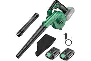 K I M O. KIMO Cordless Leaf Blower & Vacuum, 2-IN-1 20V Leaf Blower Cordless with Battery and Charger, 150CFM Lightweight Mini Leaf Blower w/Variable-Speed, Handheld Electric Blowers for Lawn Care, Snow/Dust