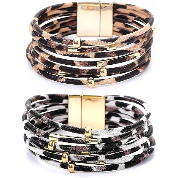 Bracciale in pelle di strass glamour - Italia