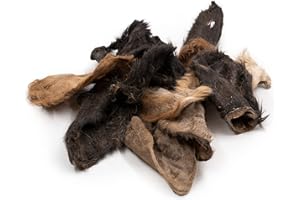 WOOFLEY'S Hairy Cow Ears | Hairy Cow Ears | 15 cm | Natural Dog Treats | Grain Free Chews | 12 pc/Pack