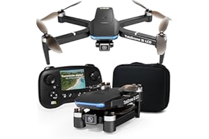 Toladrone Drones con Camara, Drone con Motor Brushless, Cámara Ajustable Motorizada, Pantalla LCD Mando a Distancia Drone FPV para Adultos Quadcopter RC Plegable TD31LCD Drone RC
