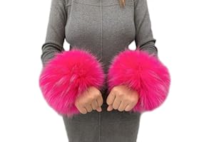 Asudaro Winter Warm Wrist Band Cuffs Warmer Gloves Fur Leg Warmers Arm Warmers Cuffs Fur Warmers Pulse Warmer Faux Pulse Warmer Cuffs for Women Girls