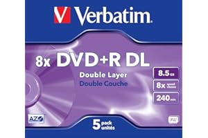 Verbatim DVD+R DL x 5 8.5 Go