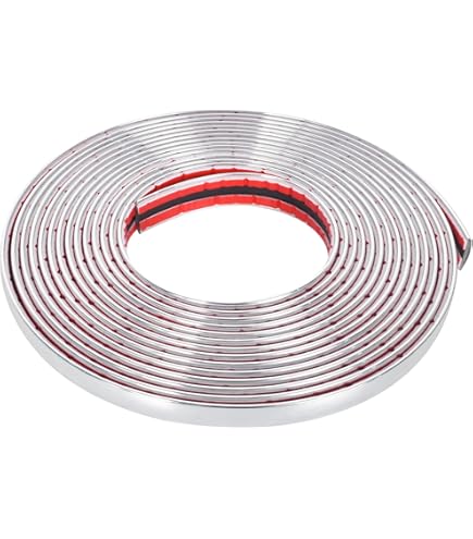 8MM X 15M Chrom Streifen Aufkleber Silber Strip Für Auto Grill Extern Zierleiste