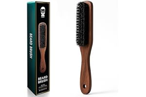 Brosse à Barbe en Poils de Sanglier – Sakkal | Brosse Démêlante, Lissante et Antistatique | Manche en Bois Naturel | Soin et Entretien de la Barbe | Accessoire Homme Idéal pour Grooming et Cadeau