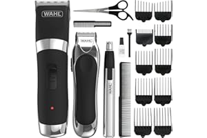 Wahl Cordless Clipper & Trimmer Gift Set, Cordless Grooming Set, Hair Clippers for Men, Men’s Beard Trimming, Nose Ear & Brow Trimmer, Male Grooming Set