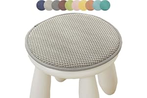 Miecoae Cuscino Rotondo per Sedia, con Fibbia Antiscivolo, Morbido, Cuscino Rotondo per Sgabello per Sgabello/Giardino/Interni/Esterni/Casa(D10,Diameter 25cm)