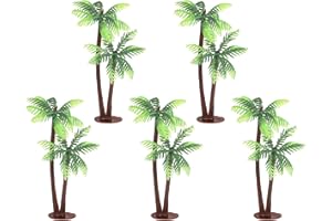 FOMIYES Miniature Palm Tree Pesce Serbatoio Piante 5 PZ Plastica Piante Acquario Piante Acquario Decorazione Acquario Micro Paesaggio Pianta Pianta Moss Paesaggio Ornamento per Il