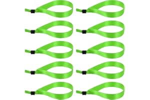 PATIKIL Disposable Cloth Wristbands for Events, 100 Pcs Adjustable Cloth Event Wristbands Colored Wrist Bands for Concert Club Parties, Grass Green, 13.8"x0.6"