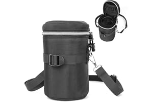 Uktunu Objektivbeutel wasserdichte Objektivtasche Schutzhülle für Objektive Stoßdämpfend Objektivschutztasche für Canon, Nikon, Tamron, Sigma, Sony Objektive, Innere Größe 90 * 160mm