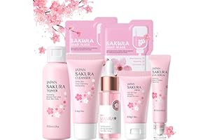 MEITREND Japan Sakura zestaw do pielęgnacji skóry dla nastolatek, zestaw nawilżający, zestaw do pielęgnacji twarzy, zestaw do pielęgnacji twarzy, zestaw do pielęgnacji skóry kosmetycznej, zestaw dla kobiet –