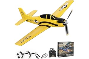 volantexrc RC Plane for Beginners, 4CH WWII RC Airplane 2.4Ghz Remote Control Plane T28 RTF with 2 Batteries and Xpilot Stabilization Stystem, One-Key Aerobatic for Adults (76109 Yellow)
