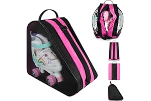 flintronic Bolsa para Patines, Mochila para Patines en Linea, Bolsa Patines 4 Ruedas con Correa de Hombro Ajustable, 3 Compartimentos, Mochila Patines Roller para Niños Mujeres, Hombres