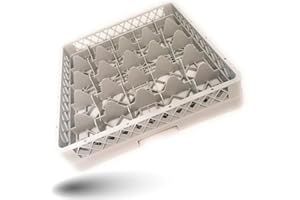 Gastronette Spülkorb Glas Korb 25 Felder Krüge Gläser Tassen für die Gastronomie Spülmaschine Spülmaschinenkorb Universal aus Kunststoff 50 x 50 cm grobmaschig stapelbar Gläserkorb GN Norm