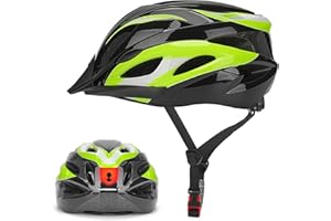 MOPLASZ Bike Helmet Men Women Cycle Helmet with Light for Unisex Adult Bicycle Helmet Breathable Mountain Cycling Helmet Adjustable Road Helmet 58-62cm