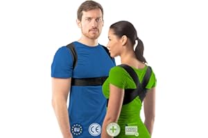‎AHEAL aHeal Rückenstützgürtel & Rücken Geradehalter Herren und Damen - Haltungskorrektur Rücken, Schultergurt Haltungskorrektur, Rückenstütze, Gerader Rücken, Linderung von Rückenschmerzen - Größe 1 Schwarz