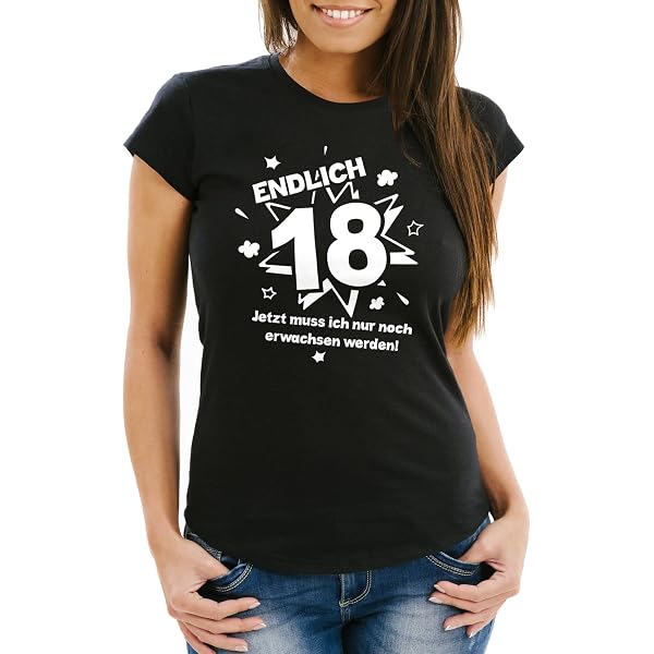 Shirtracer Damen T-Shirt 'So Gut Kann Man Mit 18 Aussehen' – Blumenarrangement, Altrosa/weiß