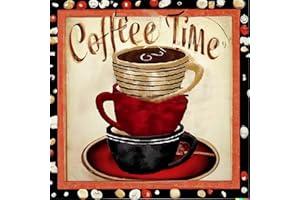 Bimkole 5d Diamond Painting Kit Bricolaje Arte Taza De Café, Pintura Abstracta Del Alfabeto Pintura Diamantes Kits Estampados De Punto De Cruz Diamantes de Imitación Decoración de Pared, (30x30 cm)