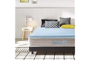 BIBODU Topper Viscoelastico 135x190 - Grosor 5 cm | Dureza H2 | Sobrecolchon Transpirable con Partículas Gel Hipoalergénicas | 100% Núcleo Viscoelastica