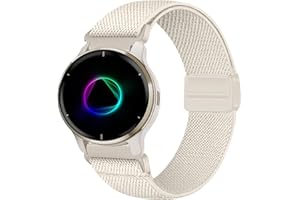 VELULYX Nylon Magnetband kompatibel mit Garmin Venu 2 Plus, 20mm elastisches Band Für Garmin Venu Sq/Sq Music/Venu Sq 2/Sq 2 Music/Venu/Vivoactive 3/Vivoactive 5/Vivomove HR/Forerunner 55 245 645