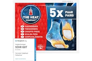 ‎THE HEAT COMPANY THE HEAT COMPANY Fußwärmer - 5, 15 oder 40 Paar - EXTRA WARM - klebend - Zehenwärmer - 8 Stunden warme Füße - sofort einsatzbereit - luftaktiviert - rein natürlich - für alle Größen