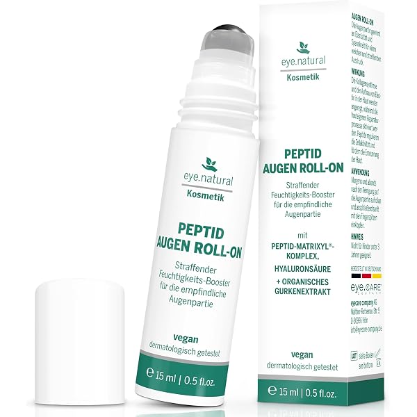 LIDKOR Augenserum Mit Roller – Anti-Falten & Feuchtigkeit | Mit Nachtkerzenöl, Vitamin E & Vegan