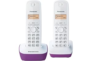 Panasonic KX-TG1612FRF Téléphone Duo sans fil DECT sans répondeur Pourpre [Version Française]