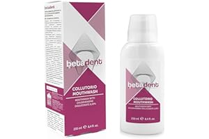 Betadent COLLUTORIO CON CLOREXIDINA 0,20%. Contrasta placca, carie, gengiviti. Ideale in caso di gengive irritate e infiammate e in seguito a trattamenti odontoiatrici chirurgici.- 250 ml