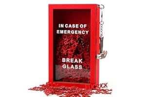 ANRUZON Fucks Gift Box - 200PCS Fucks to Give, Funny Gifts for Men Women-Emergency Box with Hammer, Fuck Wooden Letter Piece, Christmas Birthday Gifts, White Elephant Gift, Gag Gift, Home & Office Desk Decor