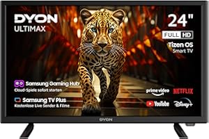 DYON ULTIMAX 24F-TI – 24 Zoll (60 cm) Full-HD Smart TV mit Samsung Tizen OS, Triple Tuner (DVB-C/-S2/-T2), Samsung Smart & Gaming Hub, Prime Video, Netflix, Disney+ [2025]