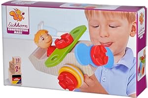 SIMBA Eichhorn - Maxi Avion - Jeu de Construction Bois - 10 Pièces - Dès 2 Ans - Bois de Hêtre Labellisé FSC - 100039100