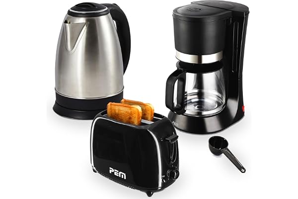 Pack Petit Déjeuner - Cafetière - Bouilloire - Grille Pain