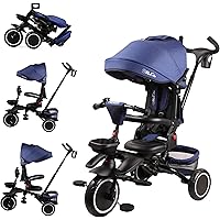 Triciclo Passeggino Evolutivo 6-in-1 Mondial Toys - Per Bambini 10 Mesi-5 Anni, Fino A 25kg, Rosa