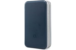 alavisxf xx Range CD, support de DVD en plastique dur de 96 capacités Boîtier de rangement pour organisateur de disque portable pour voiture (Bleu foncé, 96 Capacité)