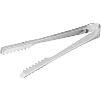 FACKELMANN Eiswürfelzange, Zange aus Edelstahl, Eiszange zur Cocktailzubereitung (Farbe: Silber), Menge: 1 Stück