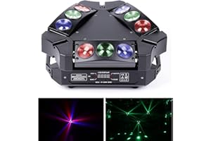 DELIBANG Moving Head Light 9 * 10W LED RGB DMX512 Disco Lights via/Sound/Auto/Master-Slave Party Light for DJ Bar Band Stage Wedding Christmas Halloween