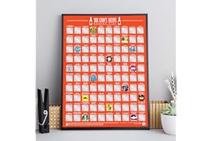 Gift Republic Affiche avec liste de bières à gratter