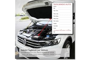 2AINTIMO Adesivo Tagliando Auto Cambio Olio Etichetta in PVC, Adesivi Impermeabile all'Acqua (10)