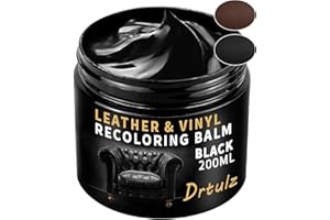 DRTULZ Leather Recoloring Balm, Leather Repair Kit for Furniture Vinyl Sofa, Purse, Shoes, Car Seats, Steering, Leather Couch Paint Leather Color Restorer on Faded & Scratch Quick Dry Leather Filler (200ML)