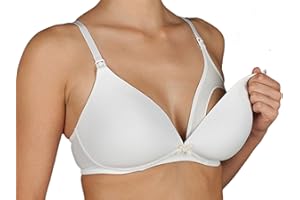 Selene Reggiseno Imbottito Allattamento Mamma Senza Ferretto con Comoda Apertura Coppa C Art. Alba